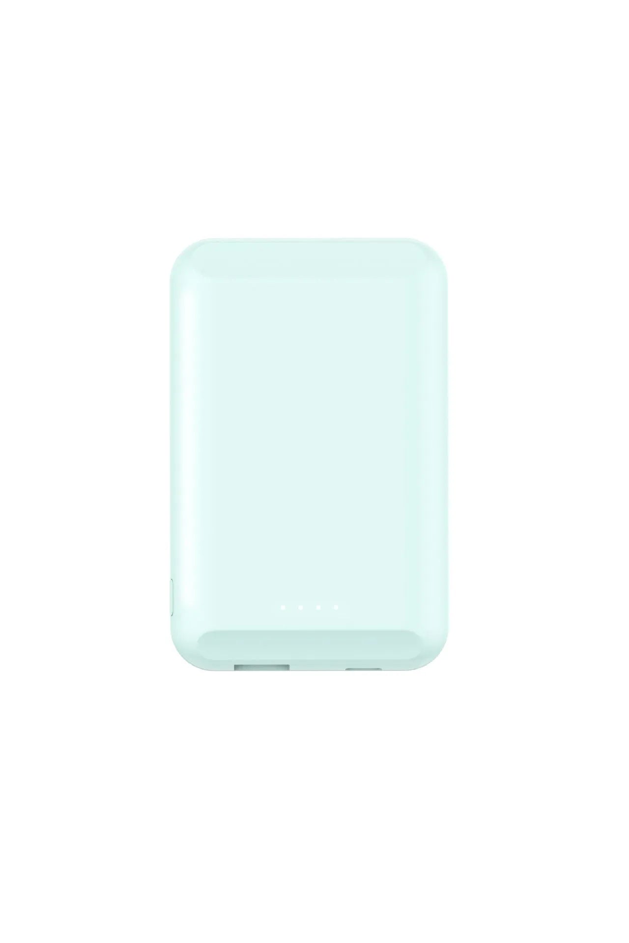 Magnetic wireless power bank 5000 mAh in black blue green pink or white colours