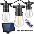 Waterproof solar LED string lights with PVC shell for outdoor garden and patio use