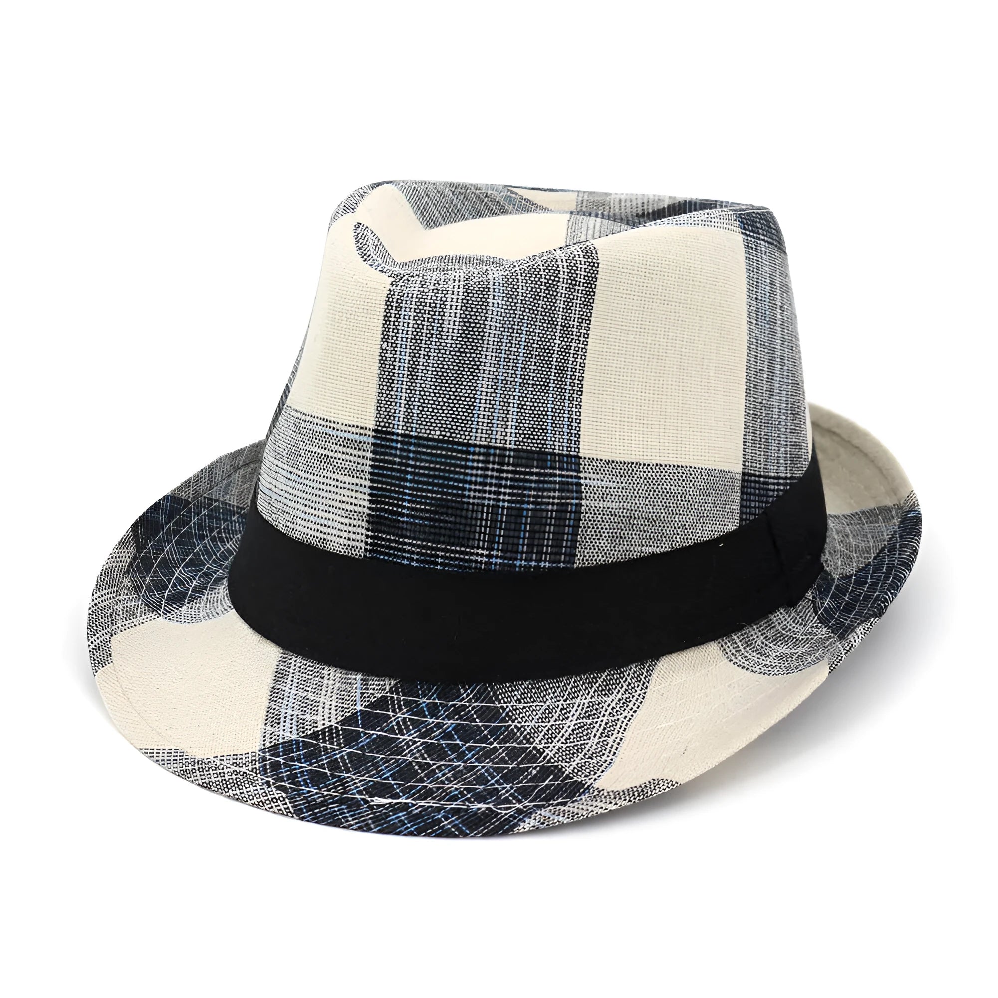 Casual blue bell crown sun hat with a 4.5cm brim for outdoor sun protection.