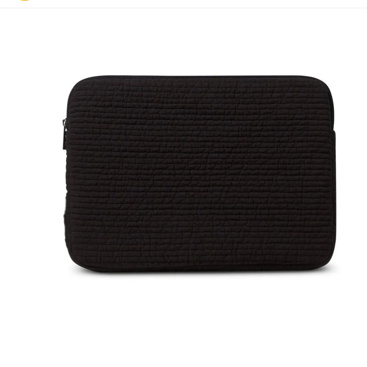 Black and white anti-seismic cotton laptop bag for tablets with internal coin pocket