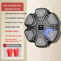 Smart electronic music boxing reaction training target wall unit with gloves, shown in white finish.