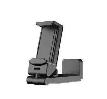 Foldable rotating universal phone holder in black, grey, or green colours showing adjustable viewing angles