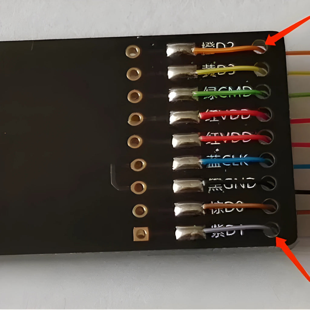 EMMC read write tool PCB for BMW Mercedes Audi Porsche Fengdao audio host SD card port data repair