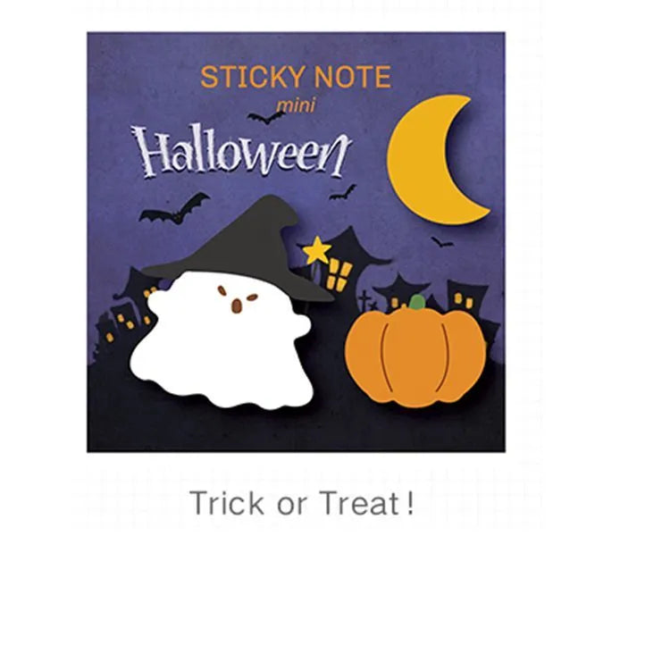 Halloween Spooky Pumpkin Pattern Post-it Notes pad with 90 sheets in 90x90mm size