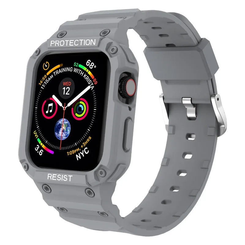 Apple Watch Series 8 compatible soft TPU sport strap in multiple colour options