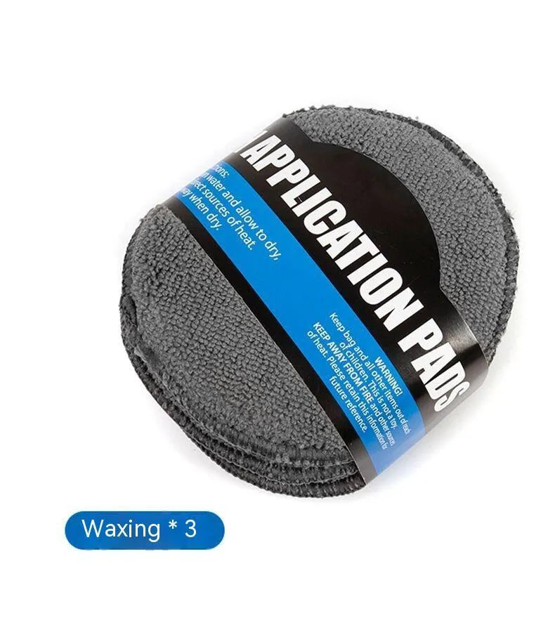 9-piece grey microfiber car wash set with sponge gloves brush and cleaning towels
