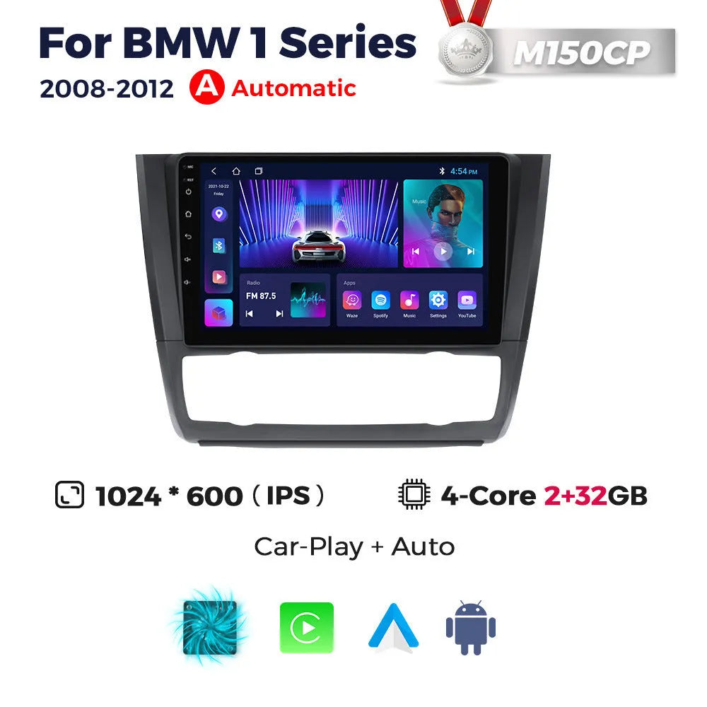 9-inch Android car navigation touchscreen unit for BMW E87 dashboard installation