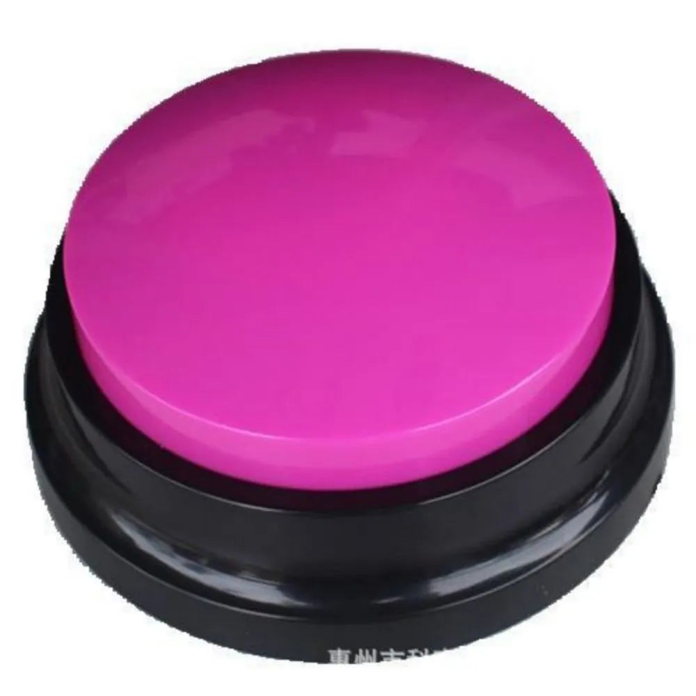 Voice recording button pet training device with multiple colour options for dog command training