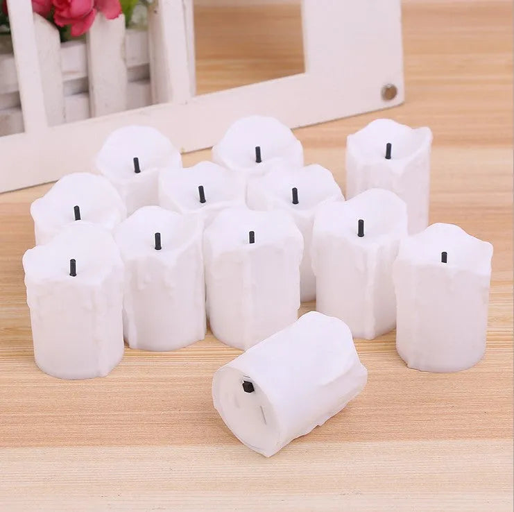 LED electronic tear candle set of 12 warm white 3.7x5cm