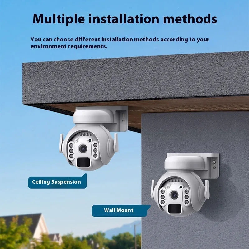 Solar powered outdoor security camera with 3MP HD night vision in white, black or camouflage colours