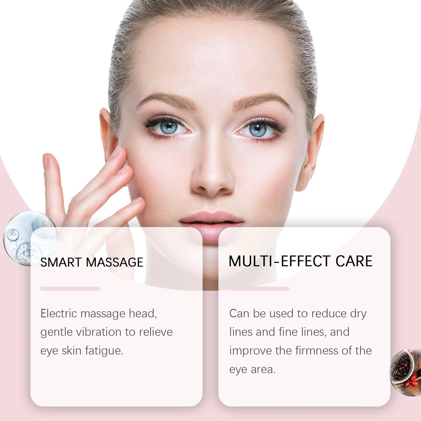 Jar of electric firming eye cream with lifting action and massage function, 50g.