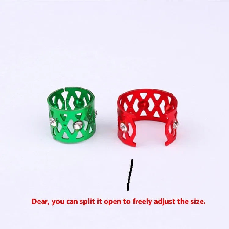 Aluminium hair ring wig decoration with jewel design in multiple colour options