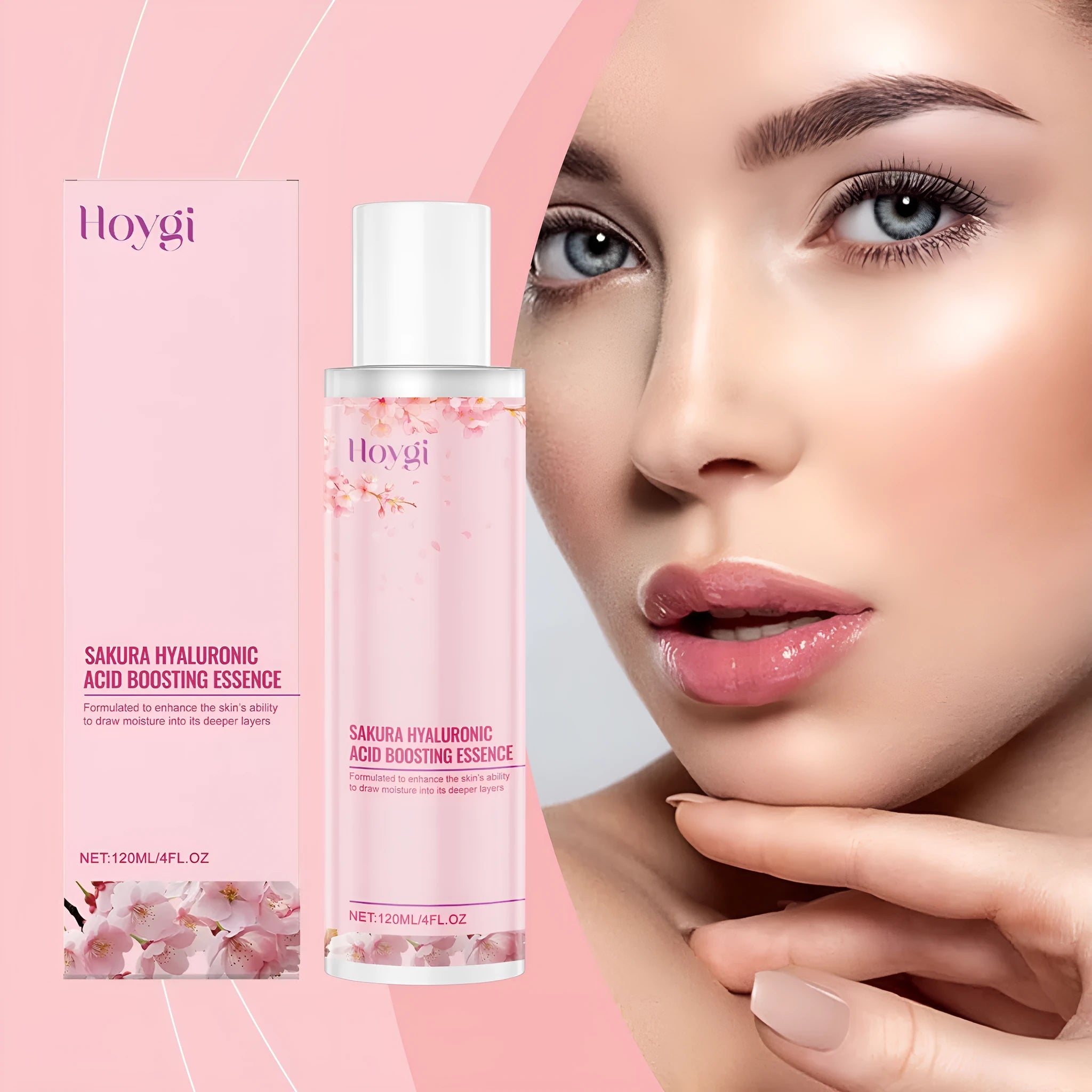 Hyaluronic Acid Skin Moisturising Lotion bottle, 120ml capacity with dropper.