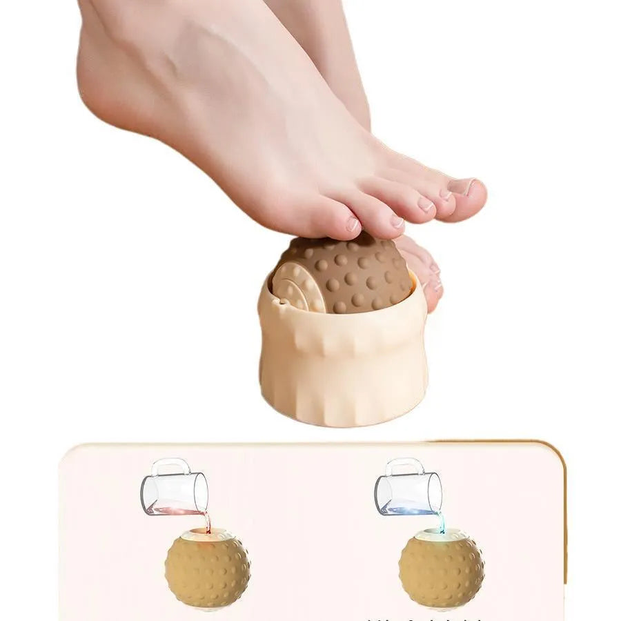 Massage ball set for cold and hot compress therapy in dual and single ball configurations