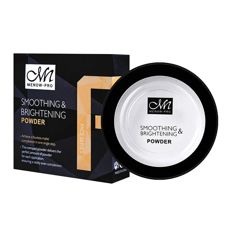 Pressed powder compact with matte transparent finish for oil control, available in fair complexion shade