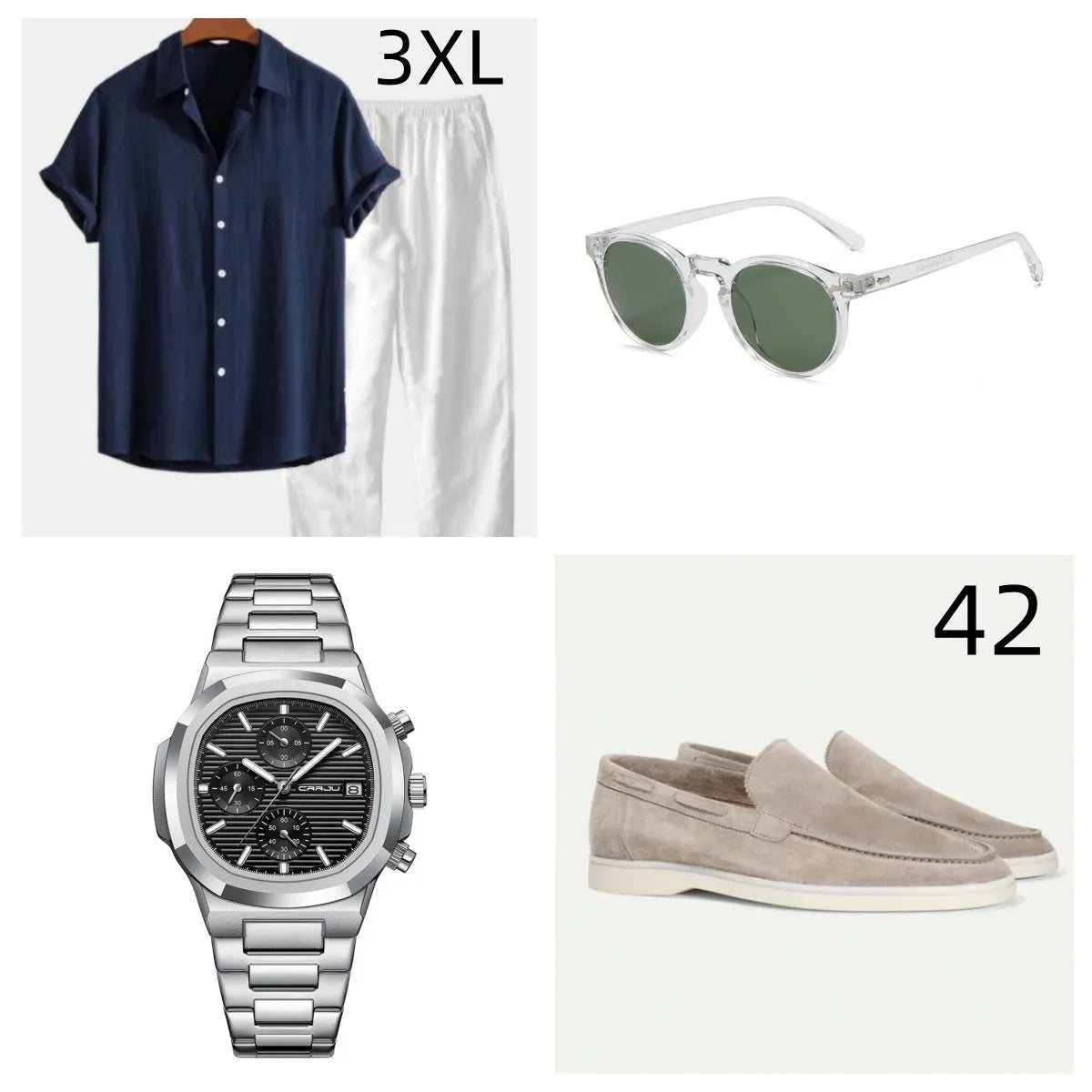 Casual loose beachwear short sleeve suit in cotton linen fabric with multiple colour options