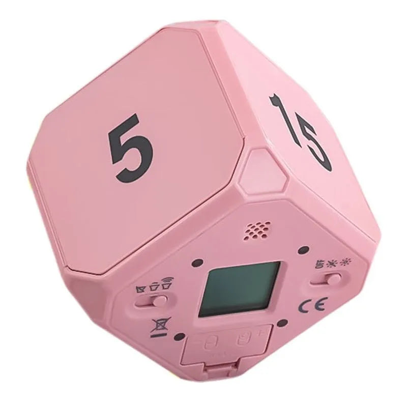 Electronic timer with four colour options white black pink blue for kitchen or study use