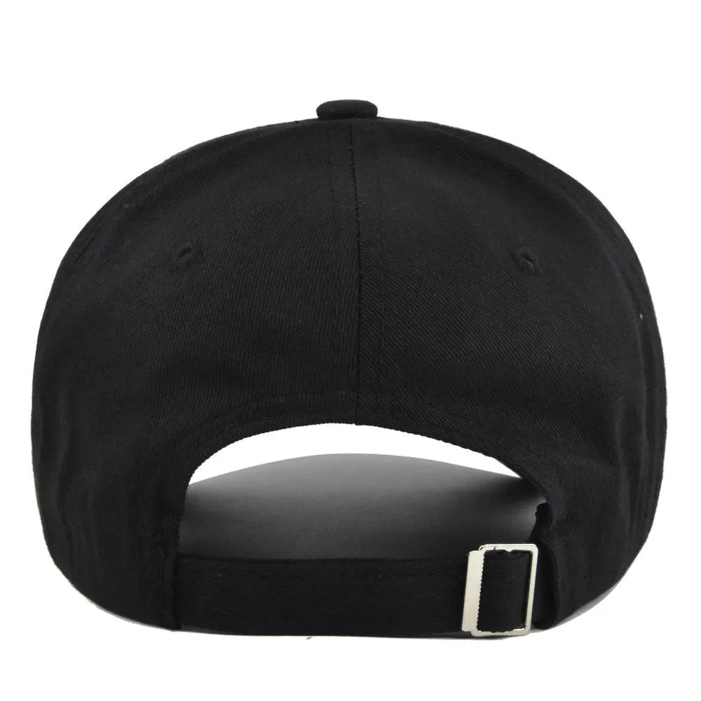 Cotton stereo embroidered peaked cap hard top dome crown sun hat with 7.5cm brim adjustable 54-60cm