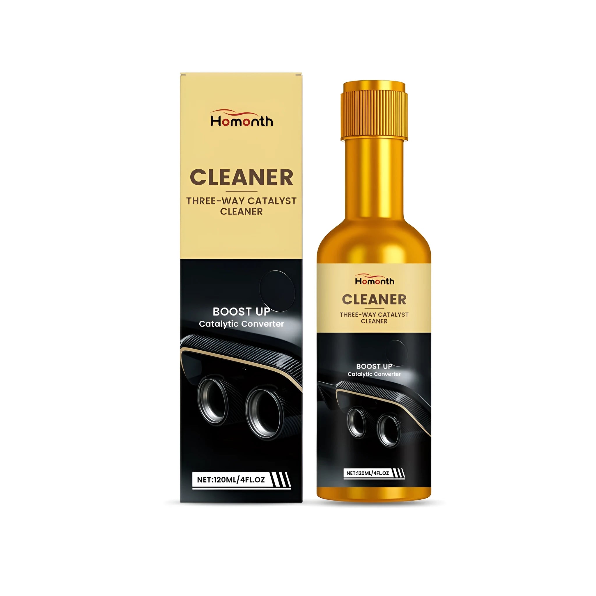 120ml bottle of catalytic converter cleaner fuel treatment with polyether amine formula