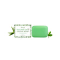 100g tea tree oil and aloe vera cleansing soap bar with mint leaves