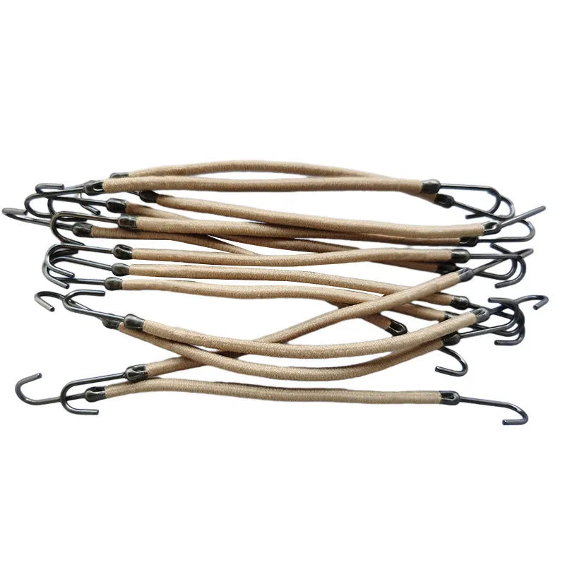 Double hook wig attachment tools in black, dark brown, and light brown colours