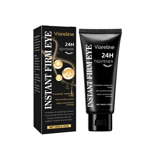 60g container of anti ageing eye cream with hyaluronic acid and collagen.