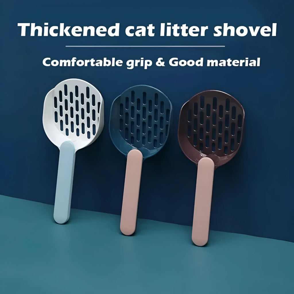 Plastic cat litter scoop in blue colour for pet waste removal