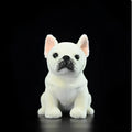Cream French dog plush toy standing, 23 cm tall, with soft plush fur and PP cotton filling
