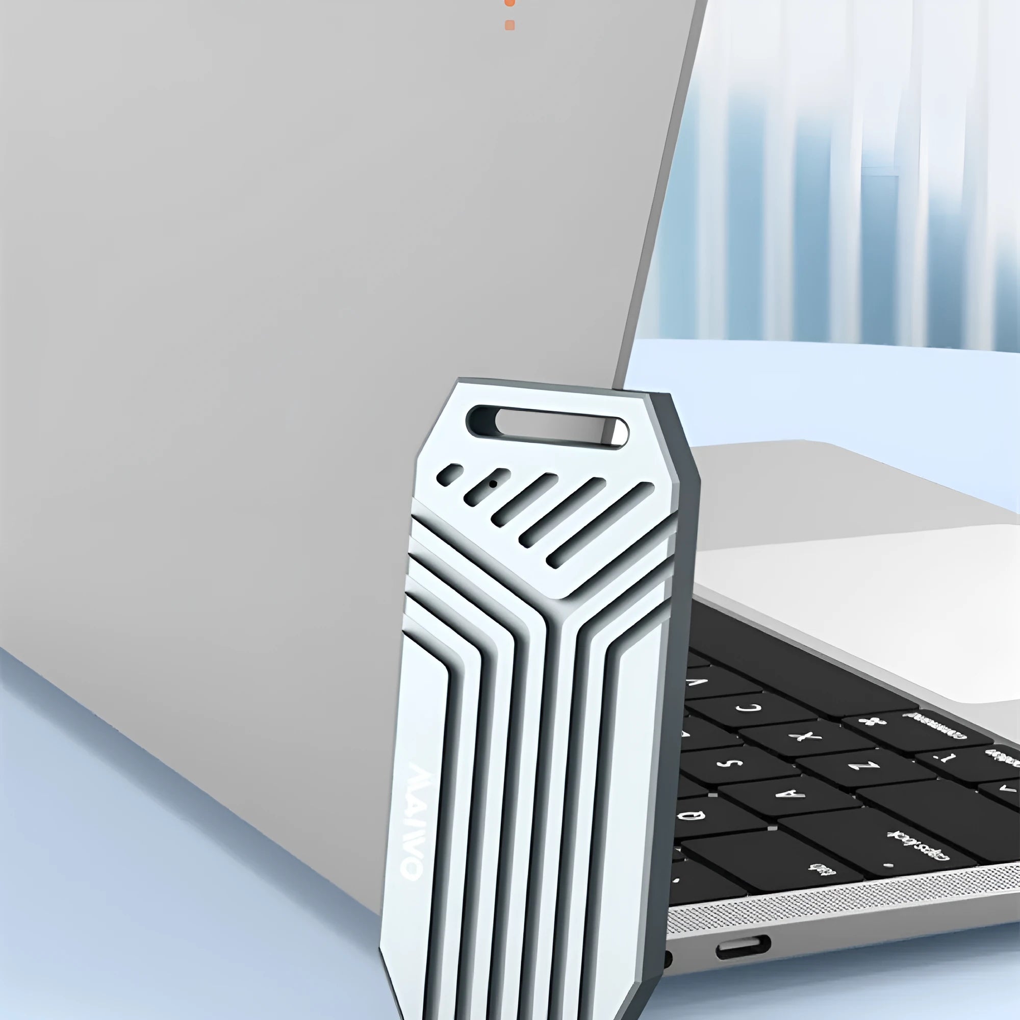 Thunderbolt 4 compatible M.2 NVMe SSD external enclosure in aluminium case with cooling fan option