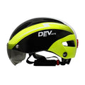 Adult bicycle helmet with integrated taillight restraint in multiple colour options including orange blue black