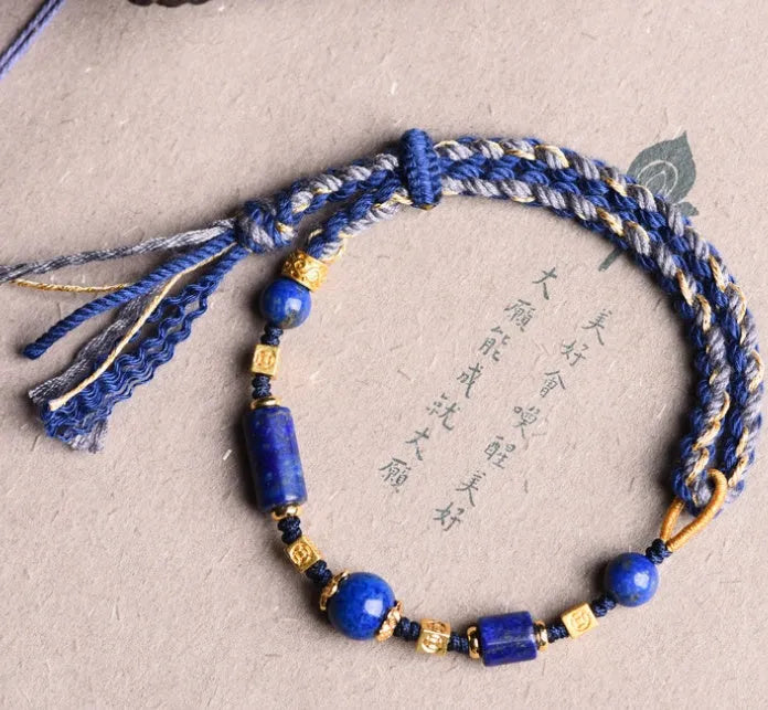 Hand-woven flexible wire watch band with national style ethnic design in Hongfei Ebony colour