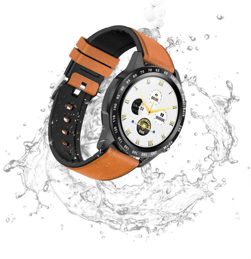 Bluetooth smart watch with 1.3 inch screen showing heart rate display on wrist