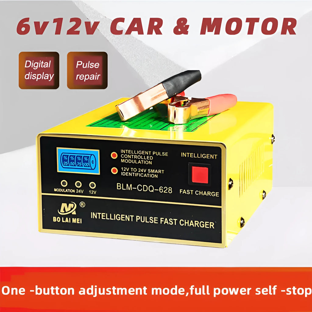 BT 168 model 12V 24V car battery charger with American plug for lead acid batteries