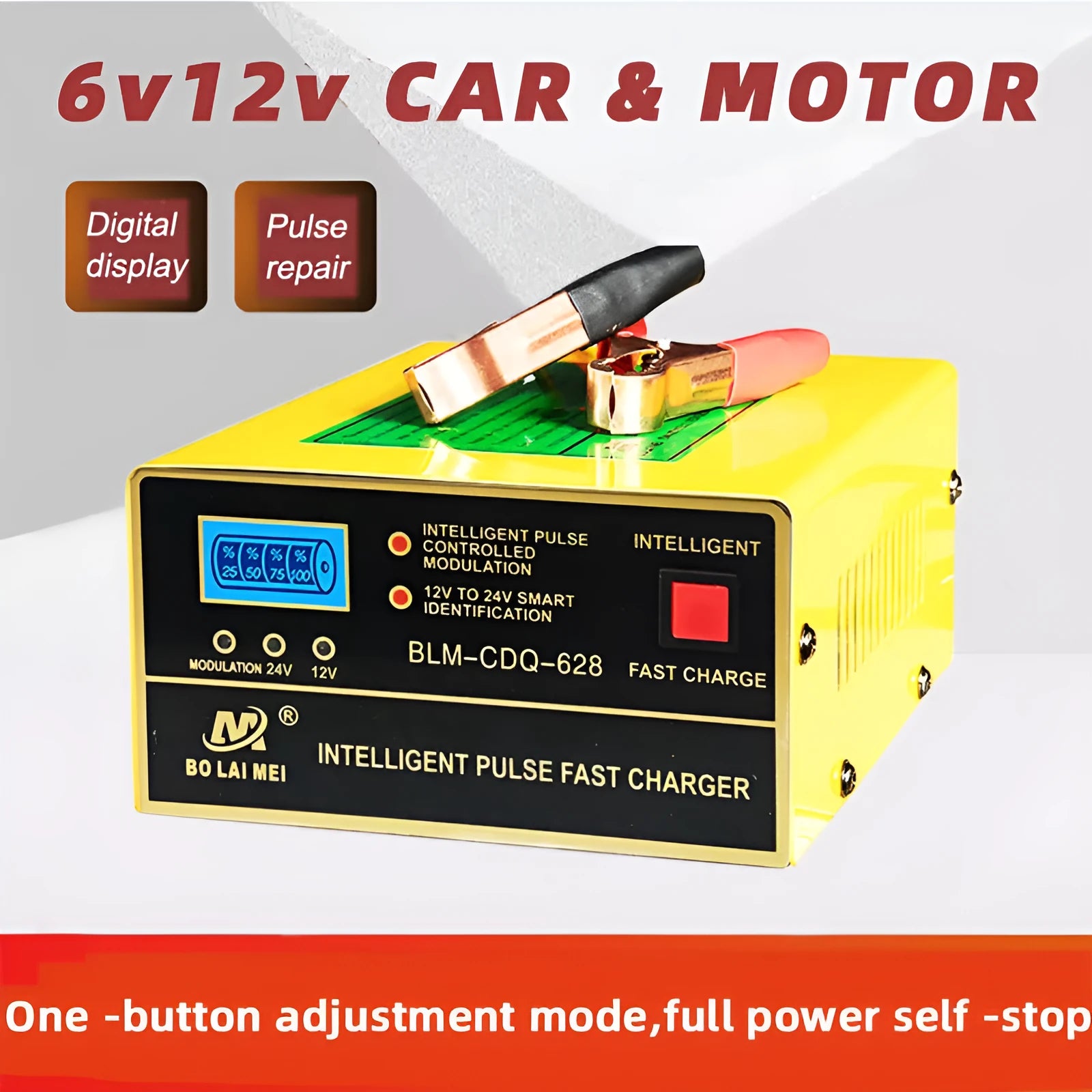 BT 168 model 12V 24V car battery charger with American plug for lead acid batteries