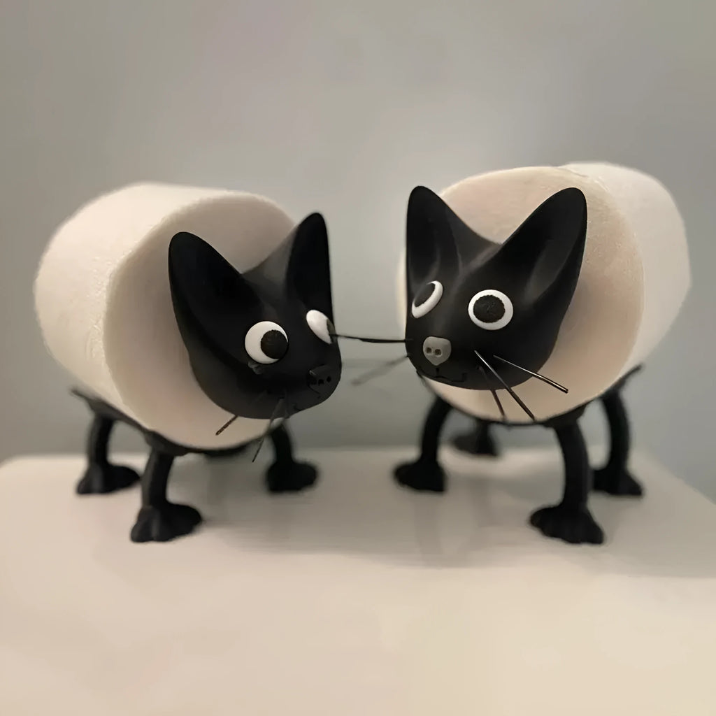 Creative animal toilet tissue holder in dog shape, solid colour, 8cm x 10.5cm size