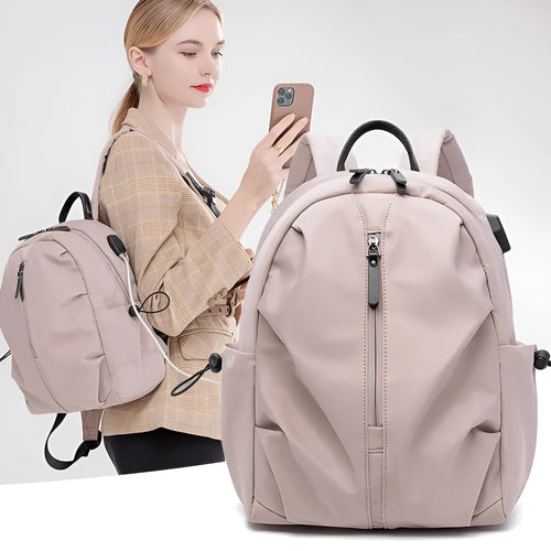 Women's Korean-style simple Oxford cloth business travel backpack in multiple colours with computer pocket and document pockets