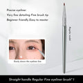 Bend head eyeliner brush with angled synthetic bristles for precise under eye and tear trough makeup application