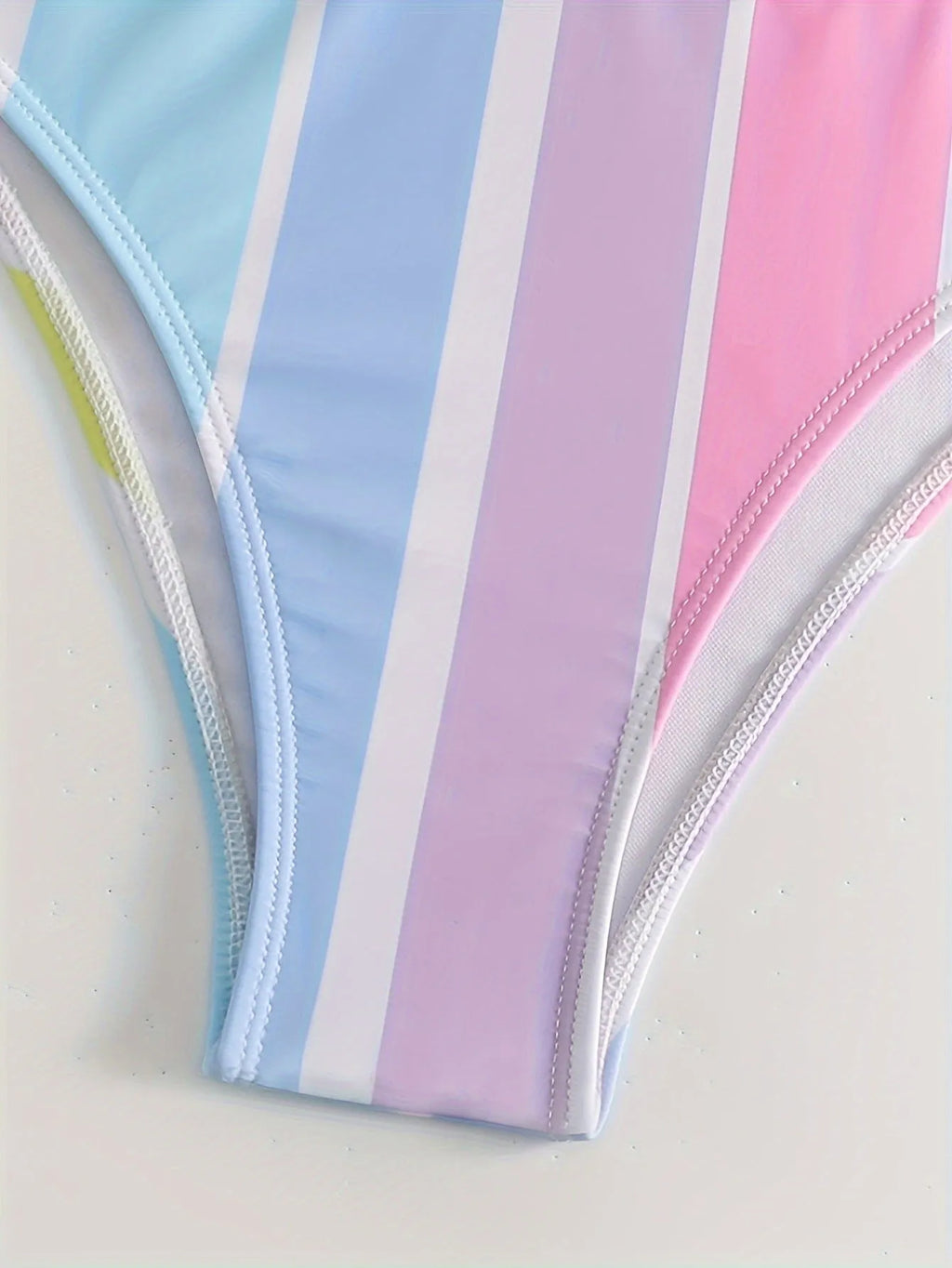 Women's striped sport bikini set for swimming and wading activities
