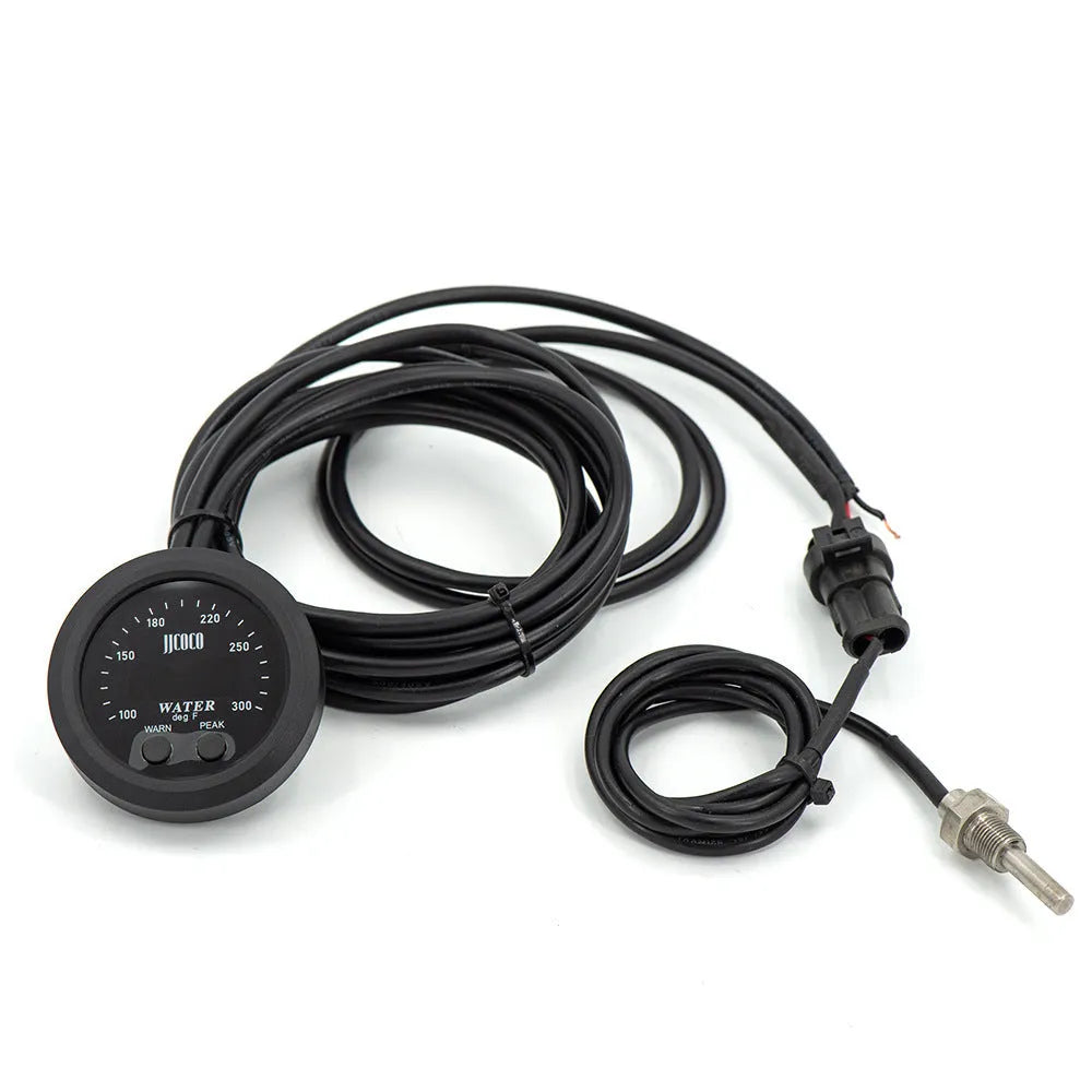 52mm ultra-thin circular red LED display measuring instrument with black plastic housing for car dashboard