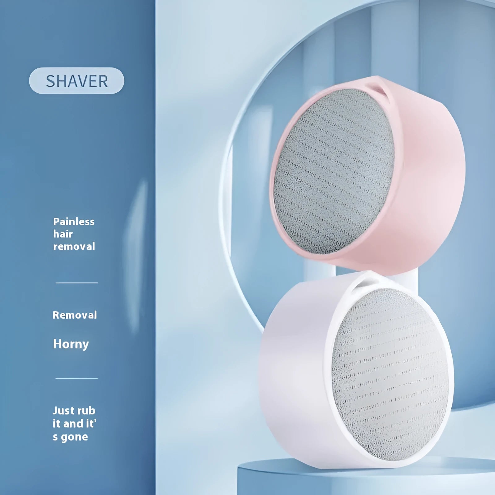 Nano glass 2-in-1 epilator and foot grinder device for body hair removal and skin treatment