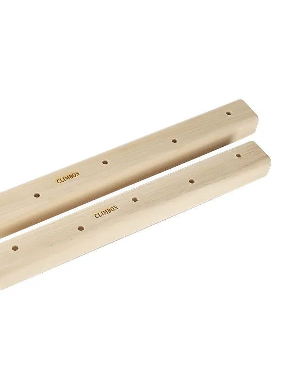 Three wooden fingerboards in different lengths for grip strength training