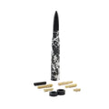 Bullet-style car antenna in camouflage green, black, or American flag design, showing 14cm length.