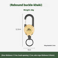 Outdoor camping tactical retractable buckle in plastic, available in four colours, 12.3cm size