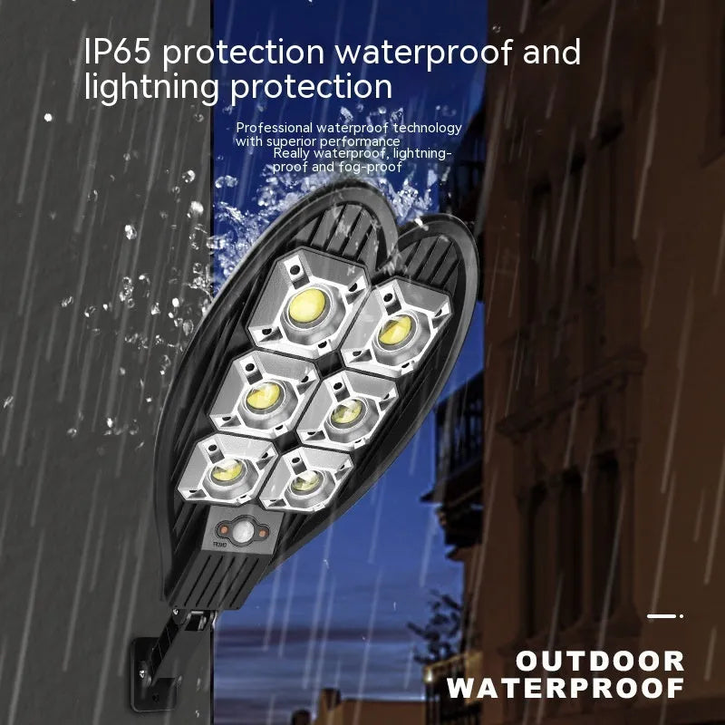 6-eye sword outdoor solar garden lamp with white light and remote control