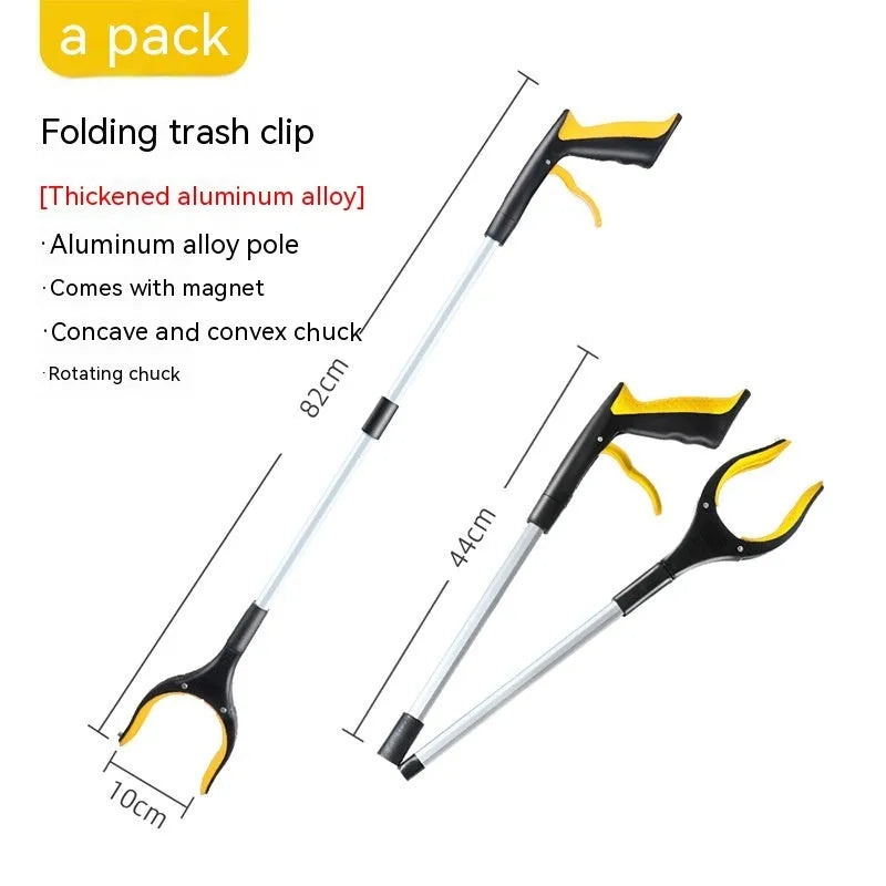 Plastic trash folder artifact with aluminium alloy clip in multiple colour options