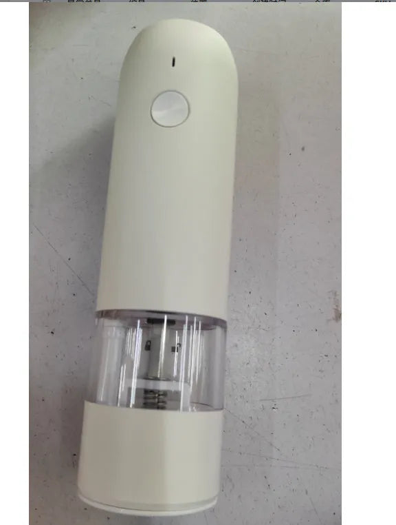 Rechargeable electric pepper and salt grinder set with clear acrylic body and ceramic grinding mechanism