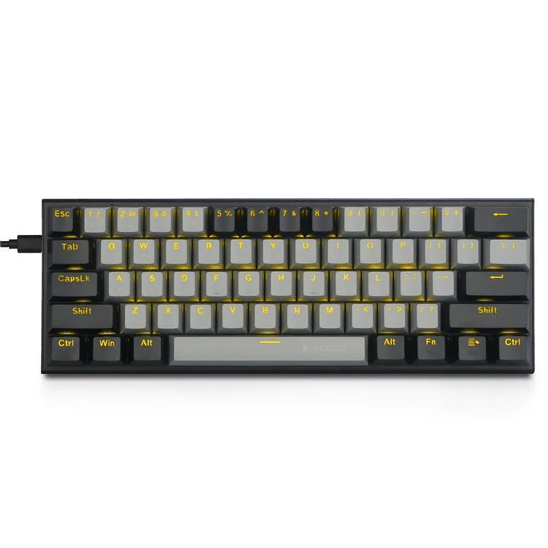 Z11 mechanical keyboard with two-colour key caps and aluminium alloy frame on desk