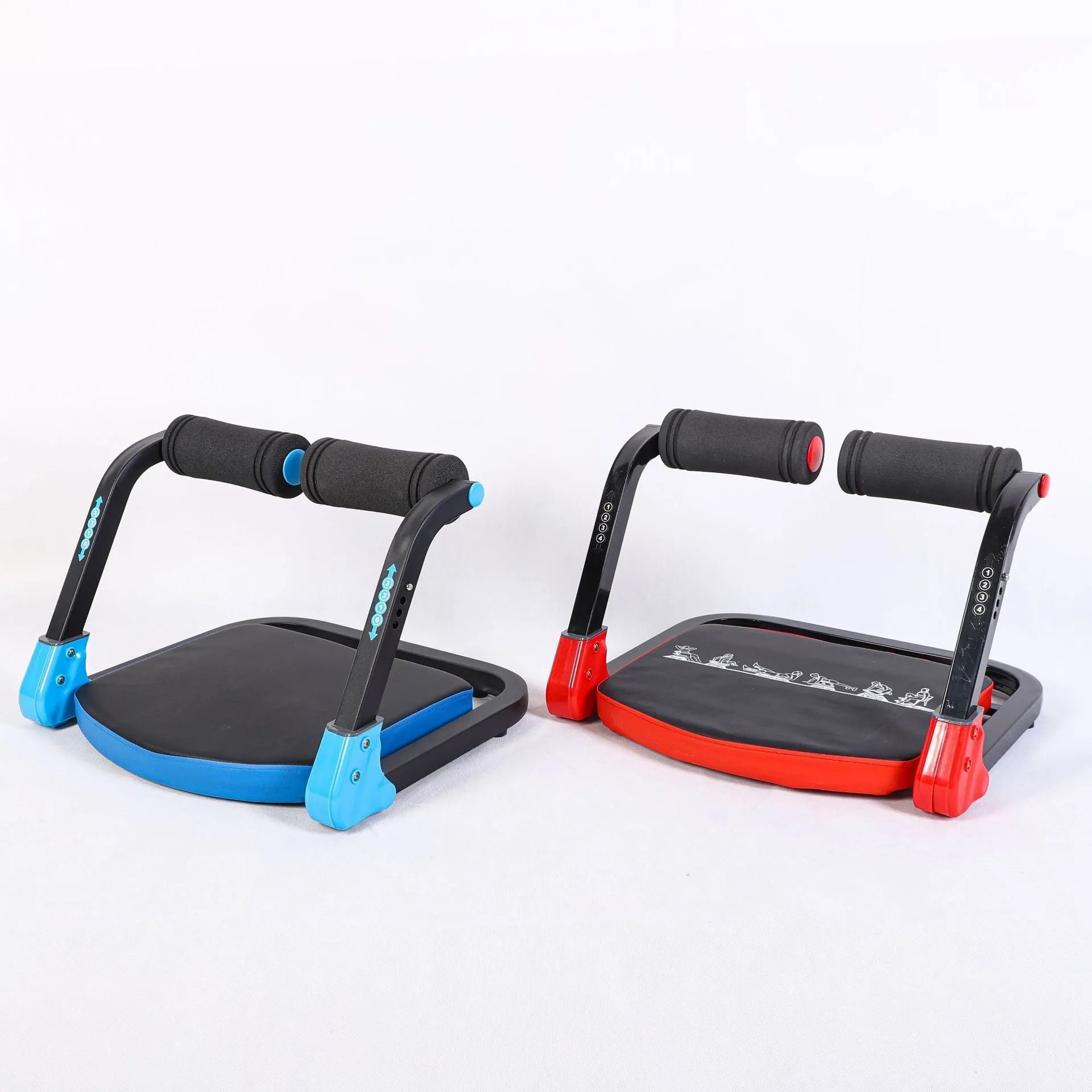Sky blue handheld abdominal exercise device for home gym and office fitness