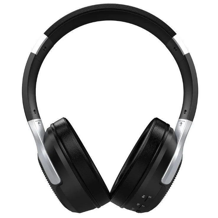 Bluetooth sports headset with folding design and card inserting feature in black
