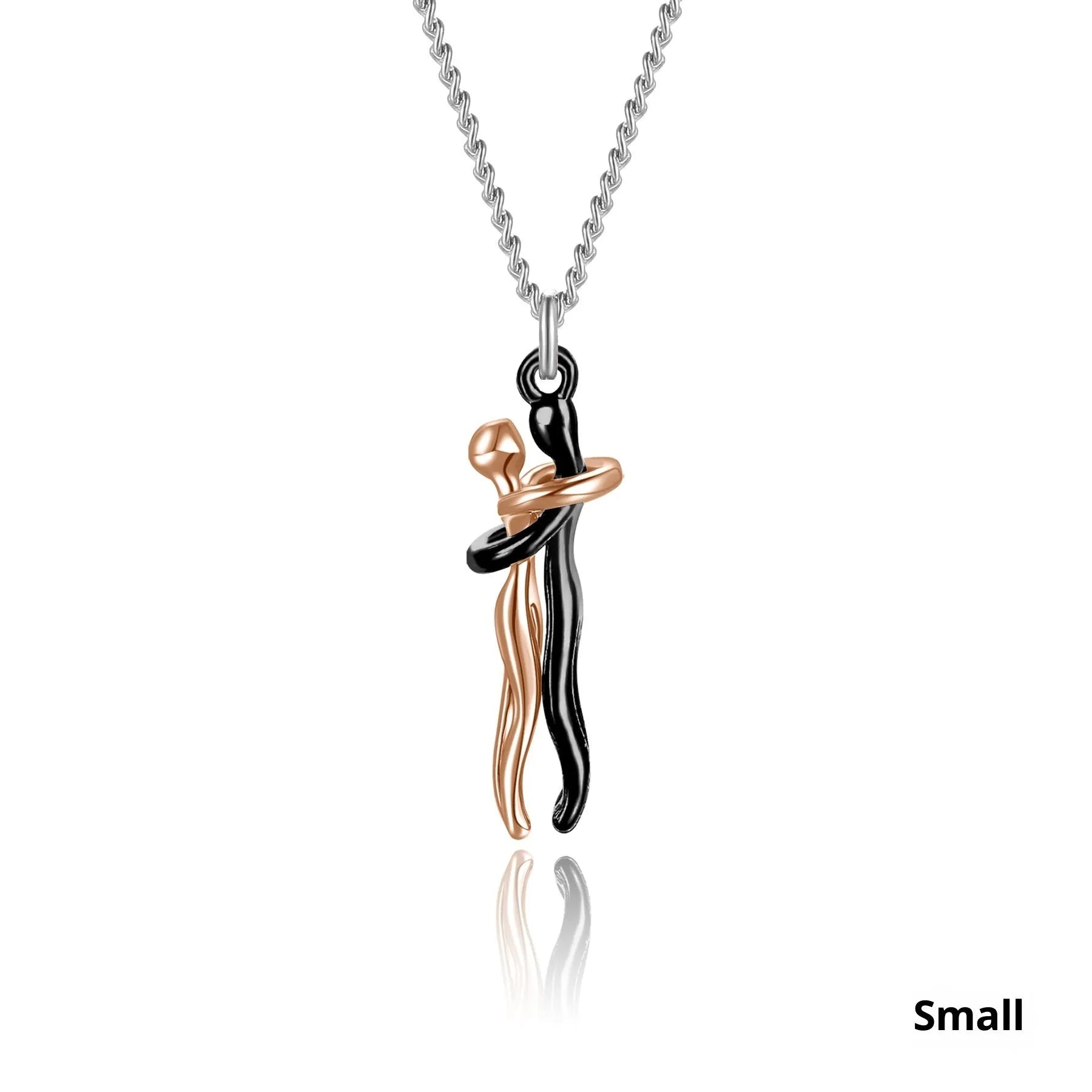 Copper collarbone pendant necklace with electroplated finish